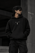 Rebelios GoAL Premium Hoodie | Minimal Football Streetwear | Unisex Black Pullover - Rebelios
