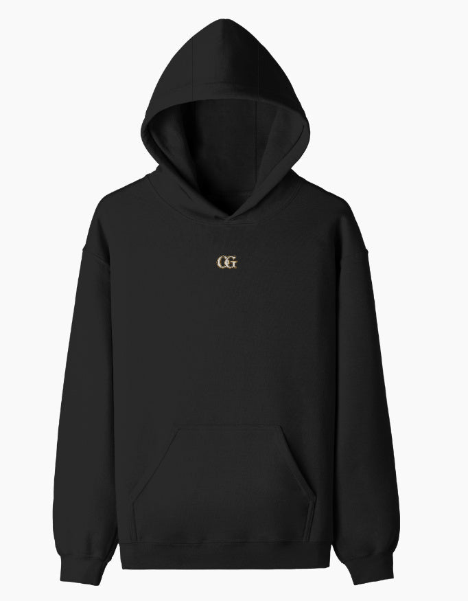 Rebelios OG Premium Hoodie | Minimal Black Streetwear | Unisex Pullover - Rebelios
